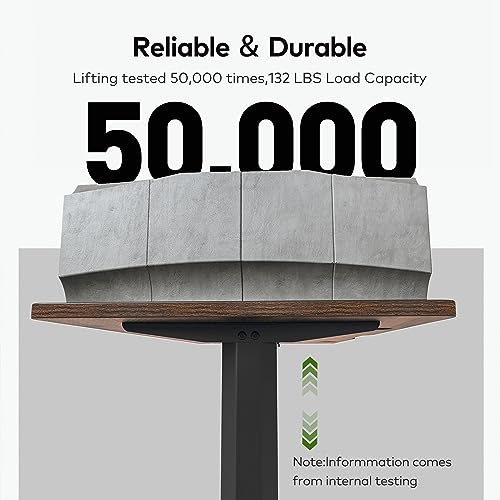 FEZIBO Electric Standing Desk, 63 x 24 Inches, Sit Stand Home Office Desk - Rusticbrown