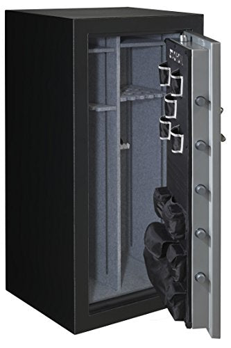 Stack-On TD-40-SB-C-S Total Defense 36-40 Gun Safe with Combination Lock, Matte Black/Silver