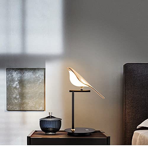 OUFULA Nordic Bird Table Lamp Rotatable LED Creative Decor for Desk Living Room Bedroom Lights (2 Birds)