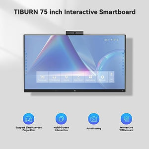 TIBURN Smart Board 75" R1-C Interactive Touchscreen Computer with Conference Camera