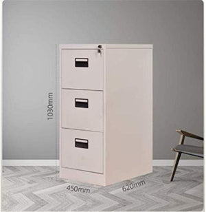 SHABOZ Large-Capacity File Cabinet with Anti-Theft Lock - White