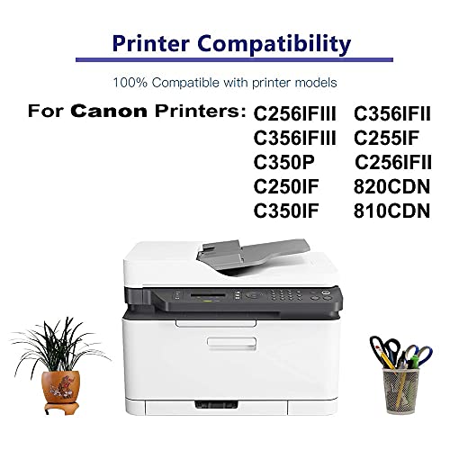 2-Pack Compatible High Yield C350IF, C356IFII, C255IF, C256IFII Printer Waste Toner Container Box Replacement for Canon WT201 WT-201 Toner Cartridge (Black)