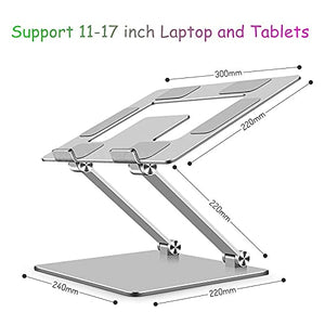 HNTHY Two-axis Tunable Laptop, Aluminum Free Bracket Notebook Holder Desktop Tablet Stand