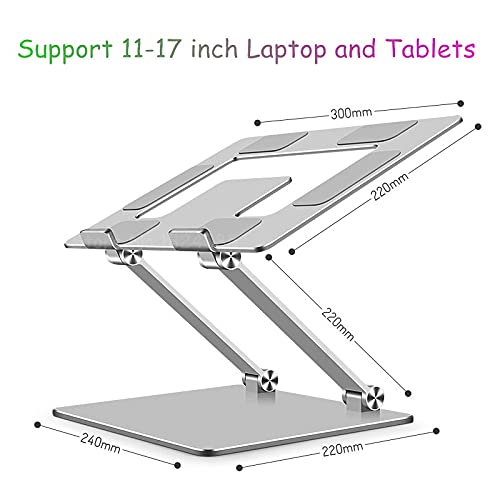 HNTHY Two-axis Tunable Laptop, Aluminum Free Bracket Notebook Holder Desktop Tablet Stand