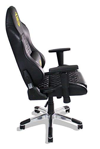GT Throne, Immersive Gaming Chair, Vibrating Computer and Console Chair, Racing Style High-Back with Lumber Support and Headrest (Bold Gold)