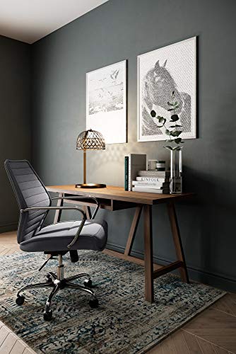 SIMPLIHOME Dylan SOLID WOOD Modern Industrial 60 inch Wide Home Office Desk, Writing Table, Workstation, Study Table Furniture in Rustic Natural Aged Brown