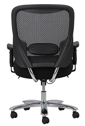 Essentials Big and Tall Executive Chair - Fabric and Mesh Office Chair with Adjustable Arms, Black (ESS-200-BLK)