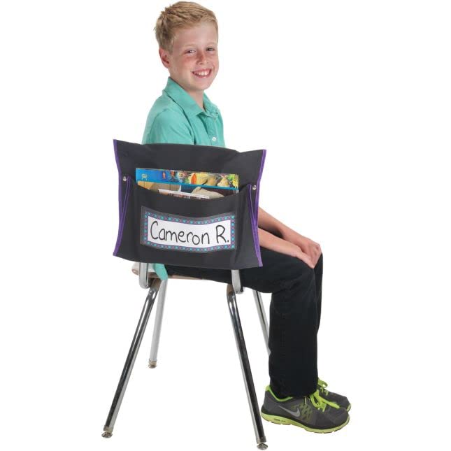 Really Good Stuff Student Book Collection Chair Pockets - Set of 36 - Classroom Chair Organizer Keeps Students Organized and Classrooms Neat