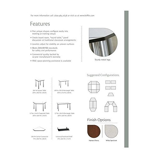 Bush Furniture Aspen Octagonal 8.9' Conference Table in White Spectrum