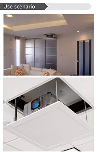CGOLDENWALL 70CM Electric projector Lift Scissors Ceiling Mount Projector Hanger Projector Mount Remote Control For Cinema Church Hall School Double motors Max load 20kg