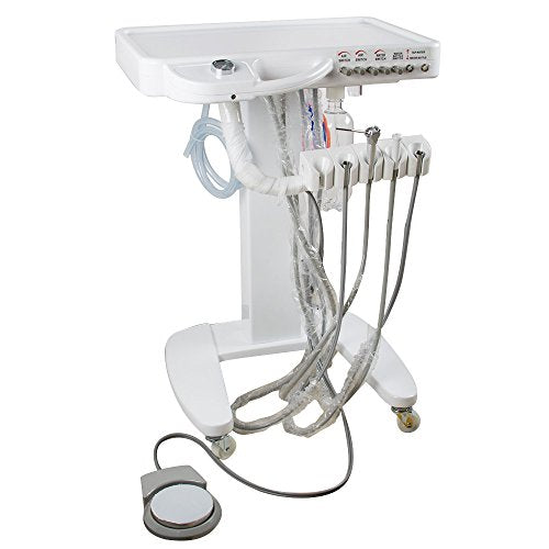 Vinmax 4-Hole Dental Mobile Cart Portable Delivery Therapeutic Apparatus Equipment Movable Cart Unit