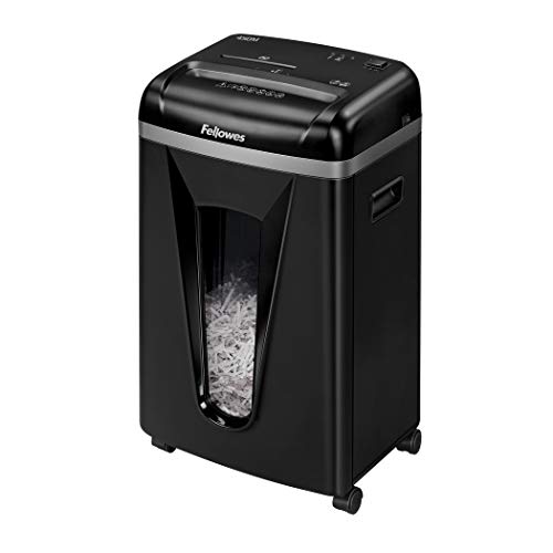 Fellowes 450M 9-Sheet Micro-Cut Office Paper Shredder with Auto Reverse Jam Prevention Feature and SilentShred Noise Control Technology (4074001)
