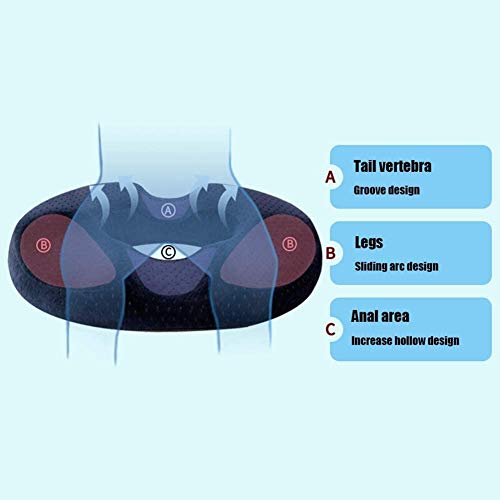 Bamboo Charcoal Core Seat Cushion - Memory Foam Orthopedic Pad
