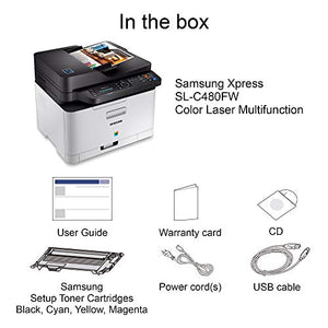 Samsung SS256H#BGJ Electronics Xpress SL-C480FW/XAA Wireless Color Printer with Scanner, Copier & Fax, Amazon Dash Replenishment Enabled