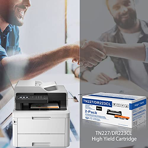 8-Pack(4Drum+4Toner) Compatible High Yield DR-223CL DR223CL Drum Units TN-227 TN227 Toner Cartridge Replacement for HL-L3210CW HL-L3270CDW HL-L3290CDW MFC-L3710CW Printer