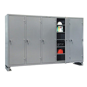 Strong Hold Heavy Duty Pegboard Cabinet - Dark Gray, 78"H x 48"W x 24"D - Assembled