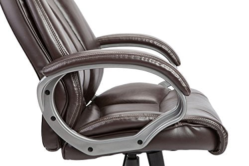 Christies Home Living Leather Comfortable Adjustable Chairs, Brown