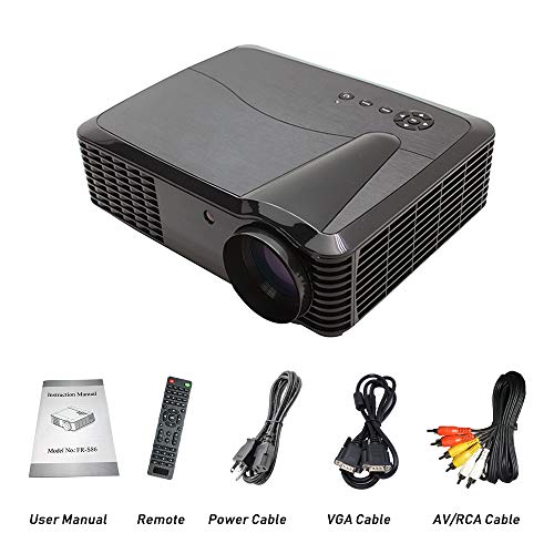 1080P Video Projector HDMI 4500 Lumen LED Home Projector FULL HD Home Theater Cinema Multimedia Movie Projector 1080P HDMI USB VGA LED Projector for PC Computer Laptop Xbox PS4 Video Games