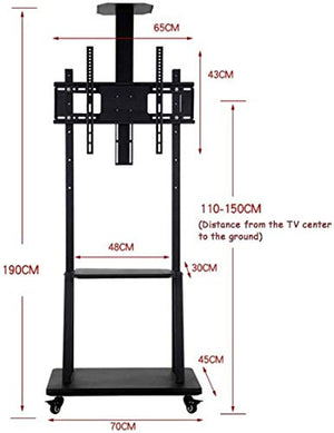WEBOL TV Brackets for Wall Mount & Mobile Cart - 32-75 Inch LCD LED Plasma Display Stand