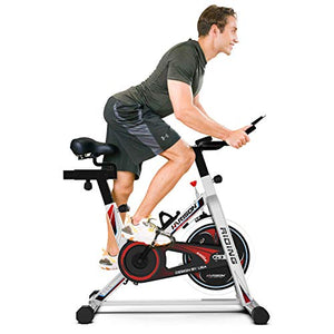 HARISON Exercise Bike Indoor Cycling Bike Belt Driven with iPad Holder 35LBS Flywheel for Home Gym Cardio Workout