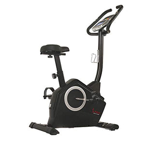 Sunny Health & Fitness Upright Exercise Bike with Electromagnetic Resistance, Programmable Monitor and Pulse Rate Monitoring - SF-B2883