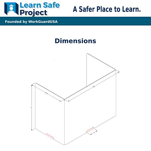 (25 Pack) Sneeze Guard Desk Shield (22" L x 12.5" W x 17" H) Ultra Clear Plastic Divider for Student Desks, Tables, Counters, Offices - Foldable Protective Barrier Partition Panel for School Classroom