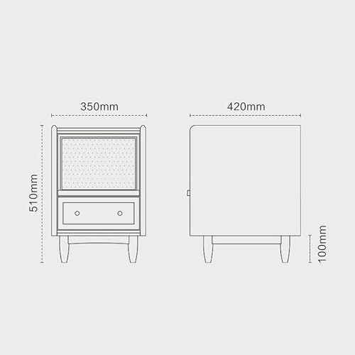 Bedside Storage Cabinet Small Apartment Rattan Bedroom Cabinet