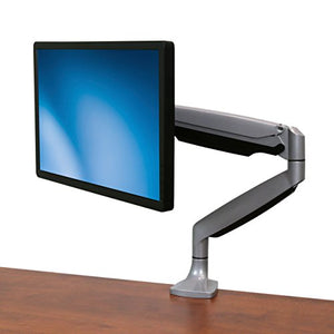 StarTech.com Desk Mount Monitor Arm - Full Motion Articulating - Monitors 12 to 34 Adjustable VESA Single Monitor Arm - Desk & Grommet Clamp -Silver (ARMPIVOTHD)
