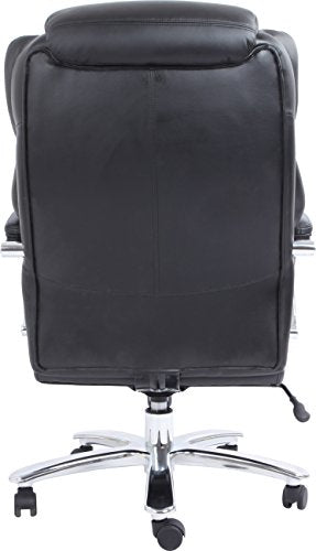 Comfort Products Admiral III Big & Tall Executive Leather Chair, Black