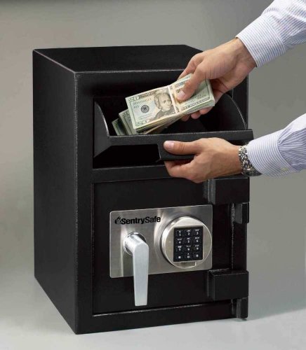 SentrySafe Depository Safe, Large Digital Money Safe, 0.94 Cubic Feet, DH-074E
