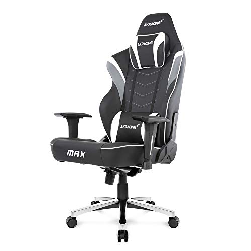 AKRacing Masters Series Max Gaming Chair with Wide Flat Seat, 400 Lbs Weight Limit, Rocker and Seat Height Adjustment Mechanisms with 5/10 Warranty