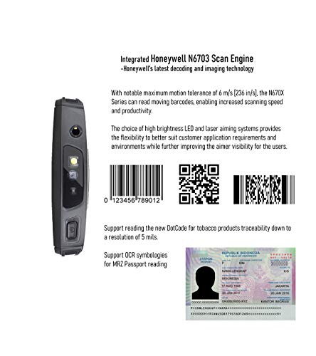 Rugged Extreme Android 9.0 Handheld Barcode Scanner - 5.7-inch Touch Screen | Honeywell N6703 2D Scan Engine | Dual Band WiFi | 4G LTE Wireless | Optional 5-Slot Dock Cradle