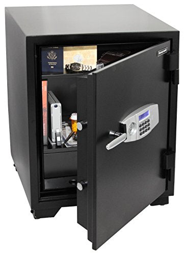 Honeywell Safes & Door Locks - 2118 Steel Fireproof Security Safe with Dual Digital Lock and Key Protection, 3.44-Cubic Feet, Black
