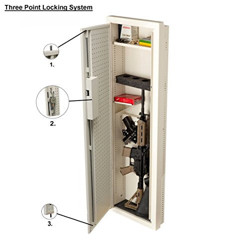 V-Line Closet Vault II Gun Safe & in-Wall Cabinet, Off White