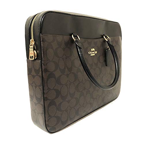 COACH Signature Laptop Bag Brown/Black One Size