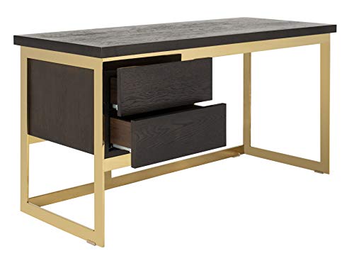 Safavieh KNT7056A Home Collection Leroux Oak Desk Gold