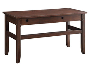 INSPIRED by Bassett Hainsworth Writing Desk with Java Finish Veneer Top and Wood Frame