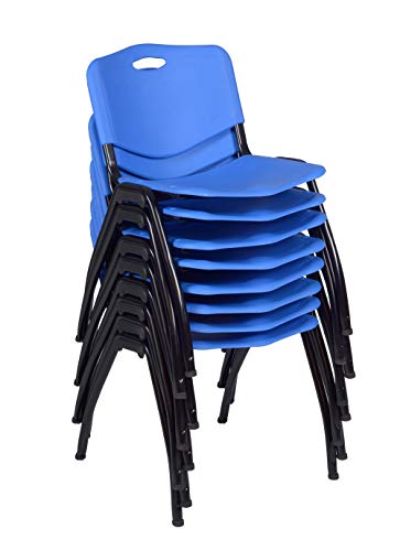 Romig M Lightweight Stackable Sturdy Breakroom Chair (8 Pack) - Blue