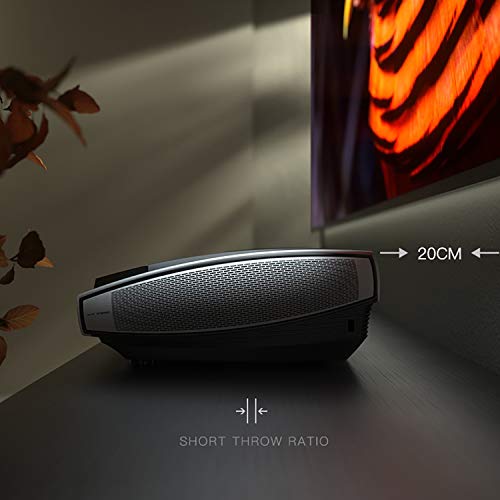CACACOL Updated JmGO U1 Laser TV Home Cinema Projector | Native 4K UHD | Ultra Short Throw | ALPD 3.0 | 2400 ANSI Lumens | HDR10 | Dolby DTS Hi-Fi Sound | Global Version