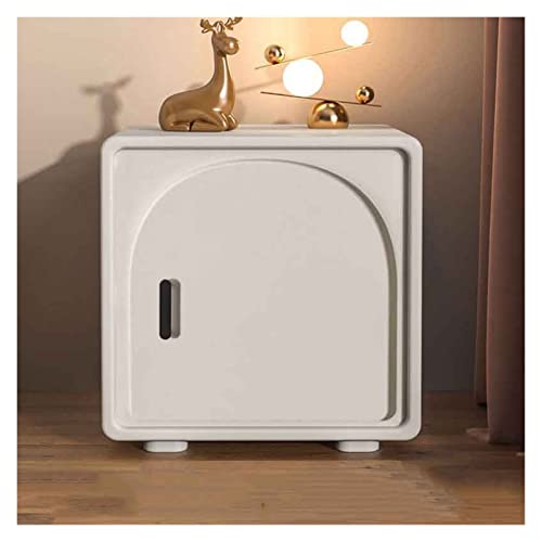BinOxy Varnished Wooden Night Stand Bedside Table with Storage Cabinet (Color: 1, Size: 48x40x51cm)