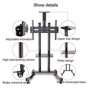 Generic TV Cart Universal TV Stand for 32-65 Inch TVs