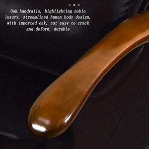 inBEKEA High Backrest Leather Executive Office Chair with Footrest, 145° Reclining, Brown/Black