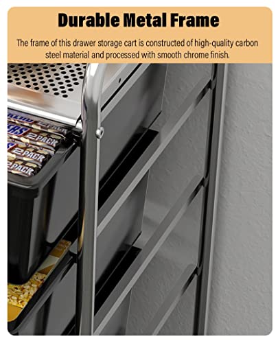 WAHHWF 15 Drawers Rolling Storage Cart with Lockable Wheels - White, 15 Drawers