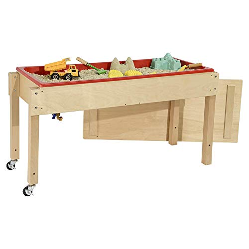 Contender Water and Sandbox Activity Play Table with Lids for Kids Indoor/Outdoor Picnic, Montessori Homeschool Learning Station for Toddlers Sensory Play