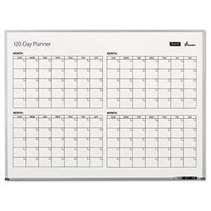 AbilityOne - Quartet/SKILCRAFT 4-Month Dry Erase Calendar - 4’W x 3’L, Undated 7110-01-622-2133