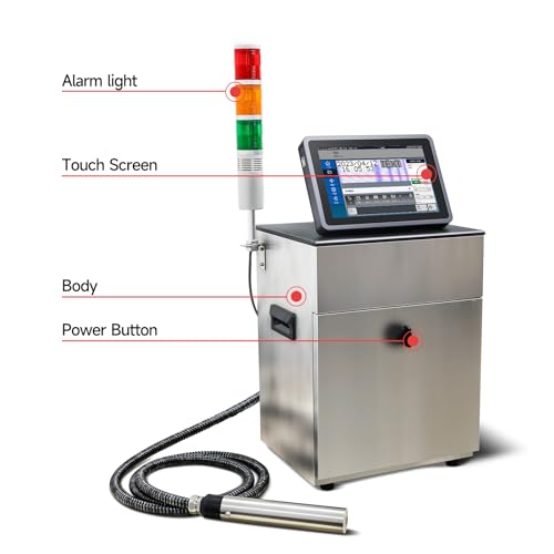 PEKOKO High-Speed CIJ Inkjet Printer - Batch Code, Date, QR, Bar Codes, Serial Number, Logo Printing