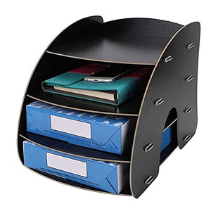 HFDGDFK Office Desk Organizer Document File Cabinet Multifunction Desk Accessories Storage Magazine Book Desk Shelf