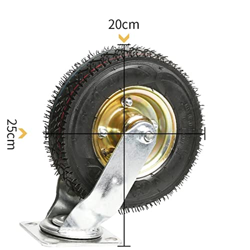 TekniS Gold Inflatable Universal Wheel Set - 8 Pieces, Double Bearing Steel, Strong Load - Ideal for Agricultural & Factory Machinery