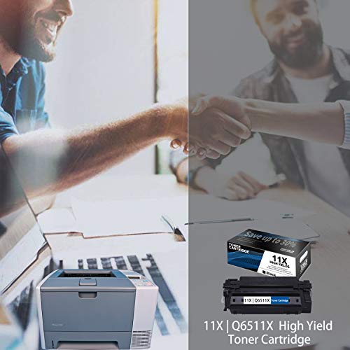 3 Pack Compatible 11X | Q6511X Black High Yield Toner Cartridge Replacement for HP 11X to use with 2420d 2420n 2420dn 2430tn 2430dtn 2430n 2400 2430 2410 2420 Series Printers (15,000 Pages)