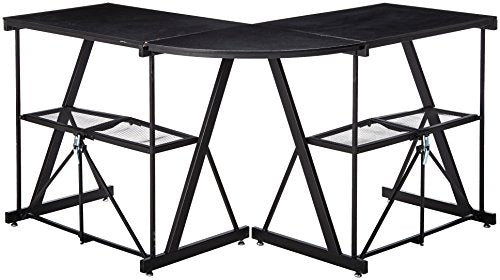 Origami RDE-01C Corner Computer Desk, Large, Black